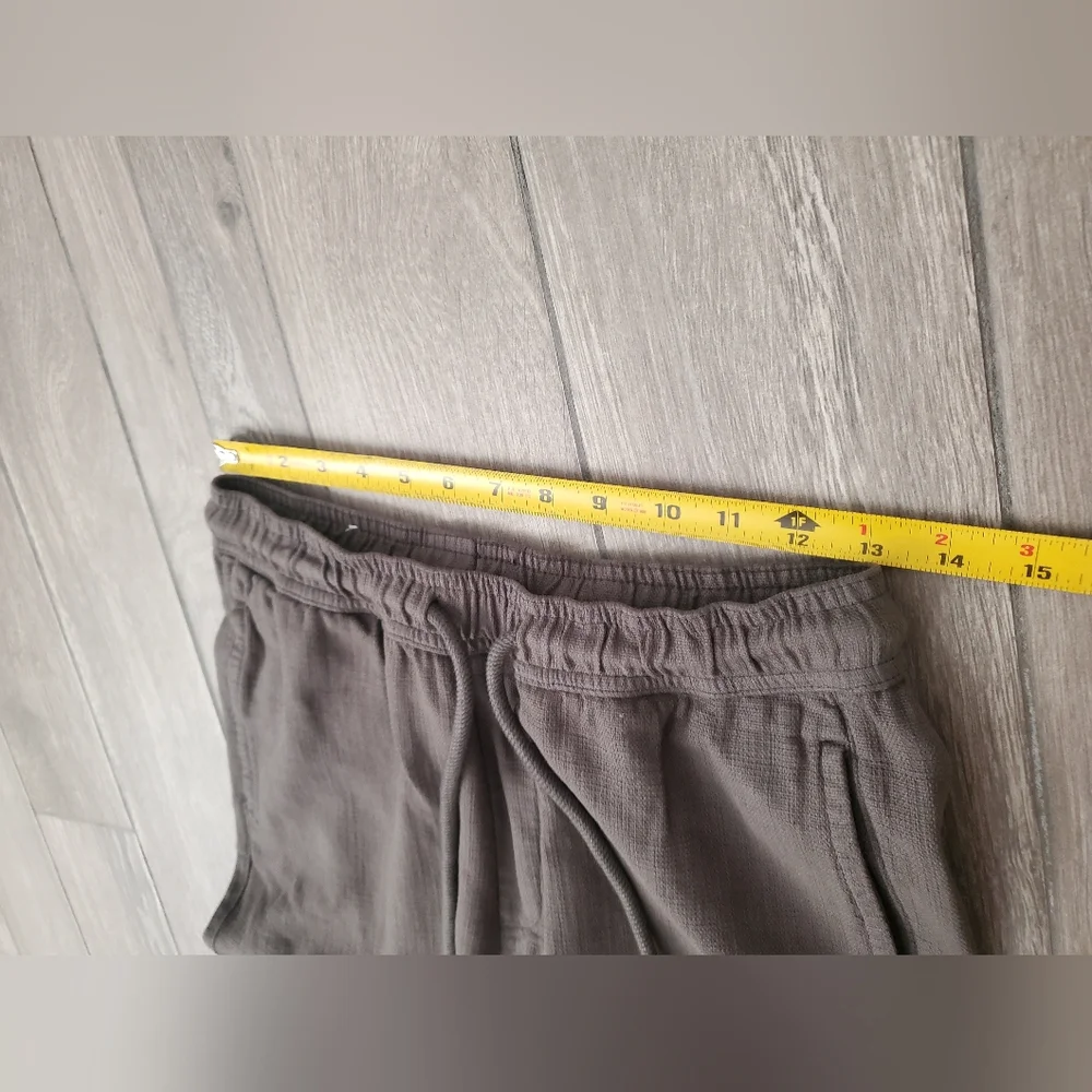 ZARA 100% cotton army olive green relaxed fit pull-on tapered casual pants - Picture 3 of 8